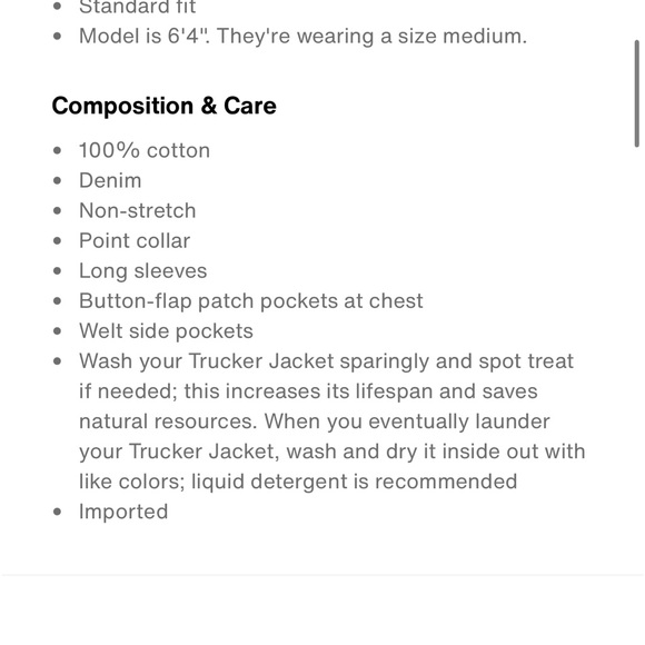 NWOT Levi’s Navy Denim Classic Vintage Wash Trucker Button Pocket Jean Jacket - Picture 5 of 5